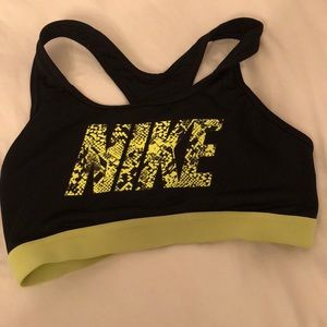 NIKE bra size M black/yellow racer back